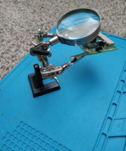 Elenco Helping Hands with 2 .5" Magnifying Glass | Work Bench Must Have | Case-Iron Base | Chrome Plated for Long Life | Glass Lens 38 C1xEou2UPMS