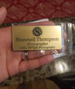 Business Name Tag/ID Badge Custom Engraved, Magnet, Pin, Screws or Tape - Size Choices - Lasercrafting Name Badges and Name Tags for Classroom, Business, Office 41 C1y3H AxGAS