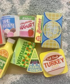 Melissa & Doug Fridge Food Wooden Play Food Set (9 pcs) - Pretend Play Kitchen Accessories, Play Food Sets For Kids Kitchen, Wooden Play Grocery Sets For Kids Ages 3+ 43 C1y8PAb9ltS 2