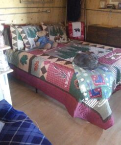 Greenland Home Moose Lodge Quilt Set, King, Natural 29 C1yqtFad6S