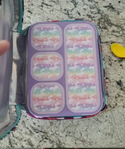 Bentology Lunch Box for Girls - Kids Insulated, Durable Lunchbox Tote Bag Fits Bento Boxes, Containers w/Lids, Jars & Bottles, Back to School Reusable Lunch Sleeve Keeps Food Hotter or Colder Longer Kitty 25 D1FK4KJf6vS