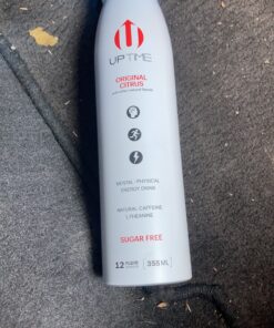 UPTIME – Original Citrus - Zero Sugar (12 Pack), Premium Energy Drink, 12oz Bottles, Natural Caffeine, Sparkling, Natural Flavors, 5 Calories 12 Fl Oz (Pack of 12) 16 D1SMZyZXyBS