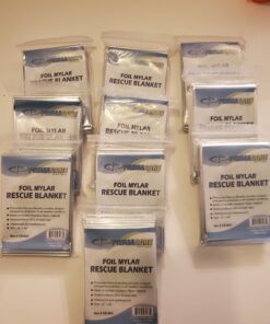 Primacare HB-10 Emergency Foil Mylar Thermal Blanket (Pack of 10), 52" Length x 84" Width, Silver 29 D1UQGGMHneS