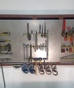 Master Magnetics 24” Heavy-Duty Magnetic Tool Holder, Easy-Install, 20-lb per inch Pull Force, Black Powder Coat with Yellow Stripe (AM1PLC) 24" 46 D1W0ZgzpUJS