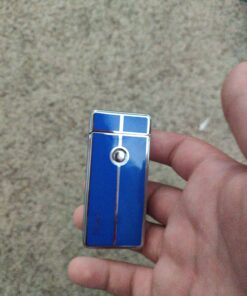 Tesla Coil Lighters™ USB Rechargeable Windproof Arc Cigarette Lighter with Charging Cable and Carrying Pouch Blue 31 D1YocxrkVS