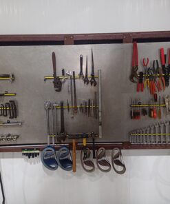 Master Magnetics 24” Heavy-Duty Magnetic Tool Holder, Easy-Install, 20-lb per inch Pull Force, Black Powder Coat with Yellow Stripe (AM1PLC) 24" 47 D1gnQoX0g9S