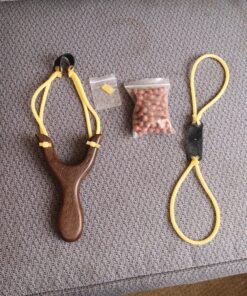 BASUNE Solid Wooden Slingshot Toys with Classic Construction Hunting Slingshot for Catapult Game, Outdoor, Hunting-for Kids/Children/Adult Deep Brown 41 D1tu5oxoa6S