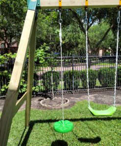 Squirrel Products Heavy Duty Green Disc Tree Swing with Rope for Outdoor Play - Easy DIY Addition to Playset or Tree 31 E1DMAPvW0YS