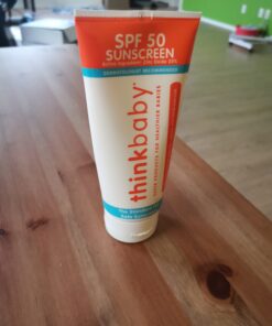 Thinkbaby SPF 50+ Baby Sunscreen – Safe, Natural Sunblock for Babies - Water Resistant Sun Cream – Broad Spectrum UVA/UVB Sun Protection – Vegan Mineral Sun Lotion, 6oz 6 Ounce (Pack of 1) 31 E1vvxfbBwJS